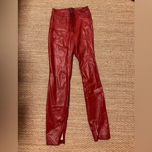 Zara - Faux Leather Leggings - SMALL